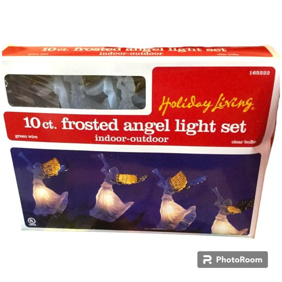 Holiday Living Christmas Frosted Angel Light Set - Picture 1 of 5